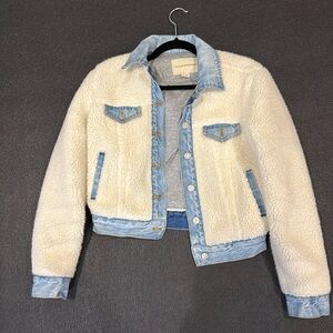 Pilcro and the Letterpress denim jacket with fleece.